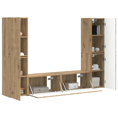 Set TV komoda 6 kom. Hrast artisan Konstruirano drvo - Hrast artisan Cijena