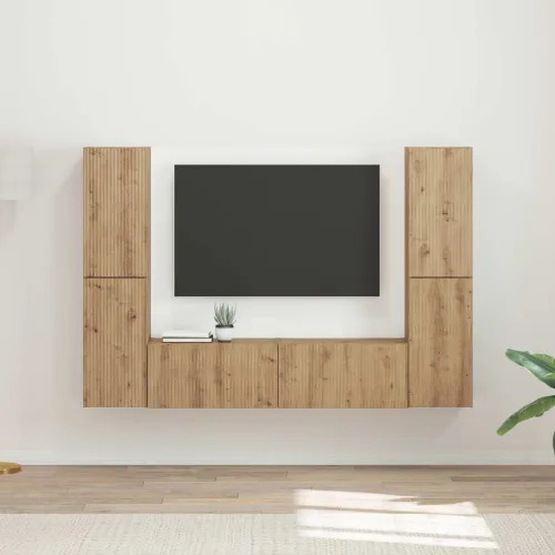 Set TV komoda 6 kom. Hrast artisan Konstruirano drvo - Hrast artisan Cijena