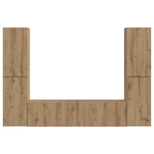 Set TV komoda 6 kom. Hrast artisan Konstruirano drvo - Hrast artisan Cijena
