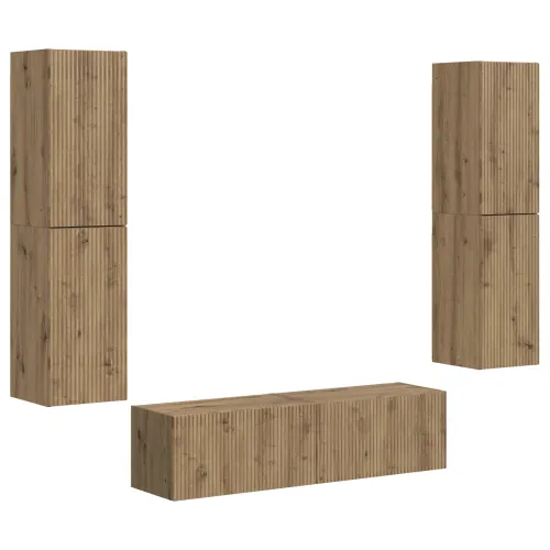 Set TV komoda 6 kom. Umjetnički hrast Konstruirano drvo - hrast artisan Cijena