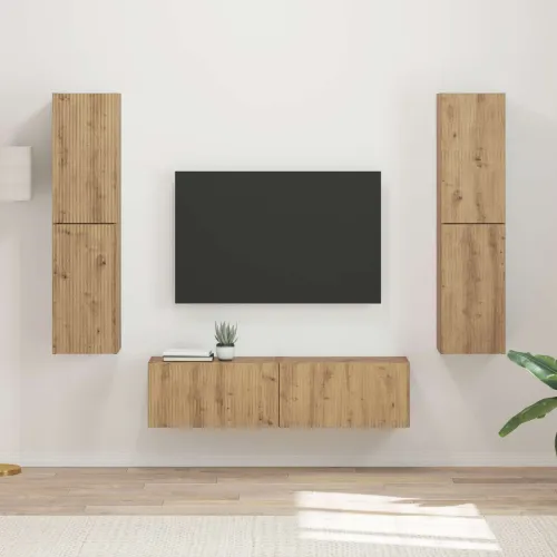 Set TV komoda 6 kom. Umjetnički hrast Konstruirano drvo - hrast artisan Cijena