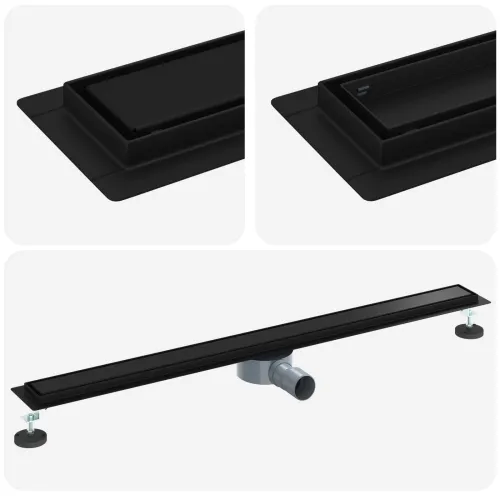 Tuš kanal 2-u-1 sa 360° sifonom Crna 100 cm - 100 cm Crna Cijena