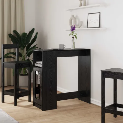 Stol za bar 101 x 40 x 103,5 cm Konstruirano drvo Crni hrast - Crni hrast Cijena