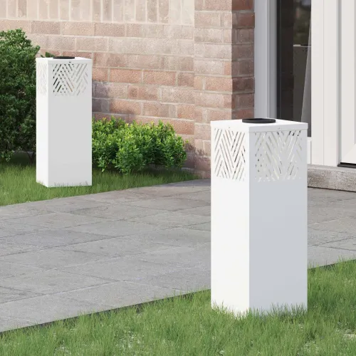 Solarna LED svjetlost za stazu 2 kom. Topla bijela - 18 x 18 x 50 cm Bijelo Cijena