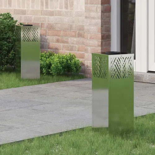 Solarna LED svjetlost za stazu 2 kom. Topla bijela - 18 x 18 x 50 cm Galvanizirani čelik Cijena