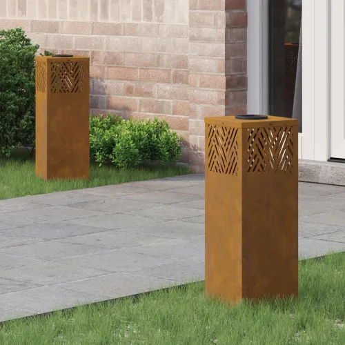 Solarna LED svjetlost za stazu 2 kom. Topla bijela - 18 x 18 x 50 cm Otporni čelik Cijena