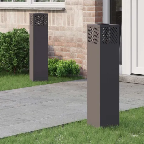Solarna LED svjetlost za stazu 2 kom. Topla bijela - 18 x 18 x 80 cm Crna Cijena