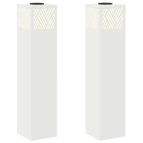 Solarna LED svjetlost za stazu 2 kom. Topla bijela - 18 x 18 x 80 cm Bijelo Cijena