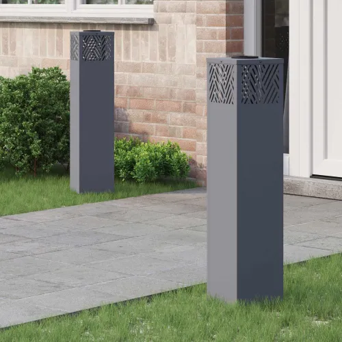 Solarna LED svjetlost za stazu 2 kom. Topla bijela - 18 x 18 x 80 cm Antracit Cijena