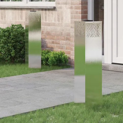 Solarna LED svjetlost za stazu 2 kom. Topla bijela - 18 x 18 x 80 cm Nehrđajući čelik Cijena