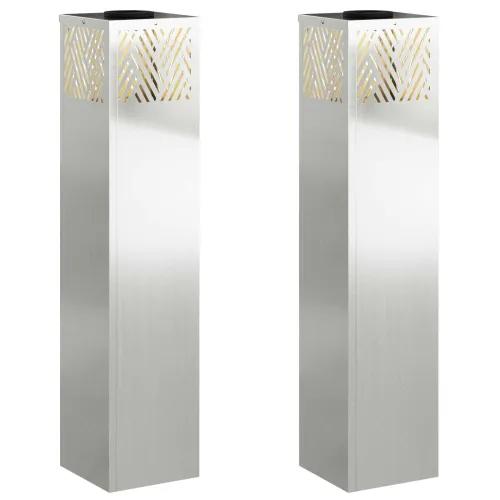 Solarna LED svjetlost za stazu 2 kom. Topla bijela - 18 x 18 x 80 cm Galvanizirani čelik Cijena