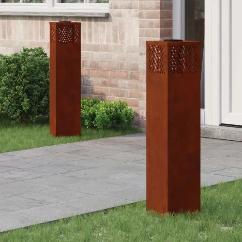 Solarna LED svjetlost za stazu 2 kom. Topla bijela - 18 x 18 x 80 cm Otporni čelik Cijena