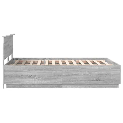 Okvir za krevet s LED trakama Siva Sonoma 160 x 200 cm - Sivi hrast sonoma 160 x 200 cm Cijena