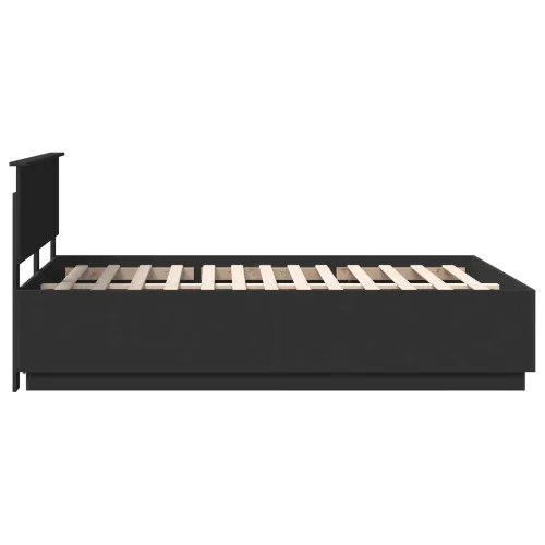 Okvir za krevet Crna 150 x 200 cm Konstruirano drvo - Crna 150 x 200 cm Cijena