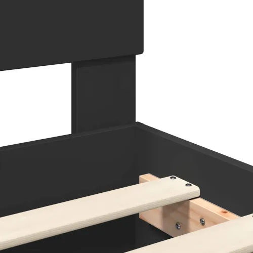 Okvir za krevet Crna 150 x 200 cm Konstruirano drvo - Crna 150 x 200 cm Cijena
