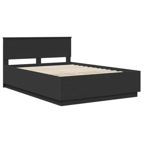 Okvir za krevet Crna 150 x 200 cm Konstruirano drvo - Crna 150 x 200 cm Cijena
