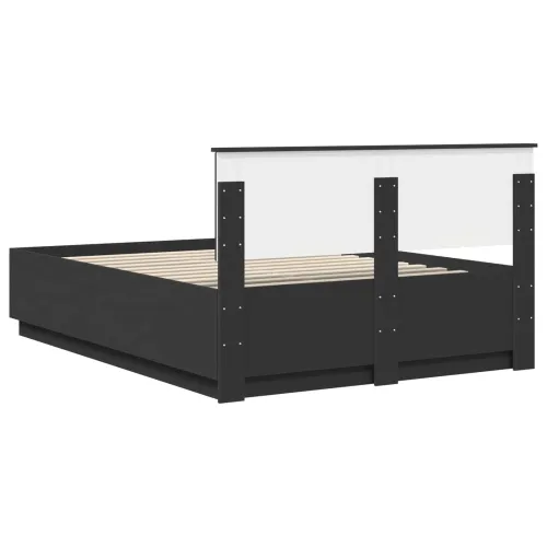 Okvir za krevet Crna 150 x 200 cm Konstruirano drvo - Crna 150 x 200 cm Cijena