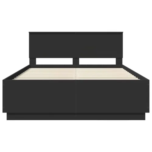 Okvir za krevet Crna 150 x 200 cm Konstruirano drvo - Crna 150 x 200 cm Cijena