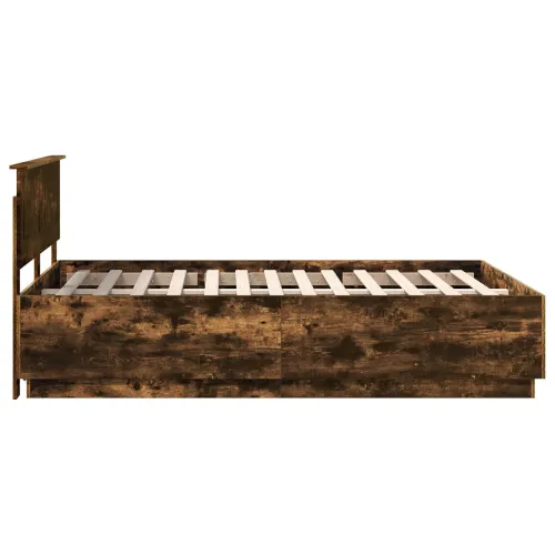 Okvir za krevet s LED trakama Dimljeni hrast 140 x 200 cm - Dimljeni hrast 140 x 200 cm Cijena