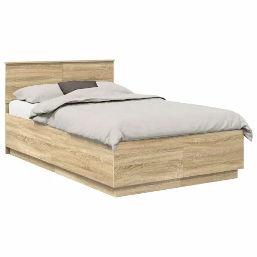 Okvir za krevet s LED trakama Sonoma hrast 135 x 190 cm - sonoma hrast 135 x 190 cm Cijena