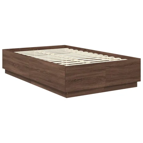 Okvir za krevet s LED trakama Smeđi hrast 120 x 190 cm - Smeđi hrast 120 x 190 cm Cijena