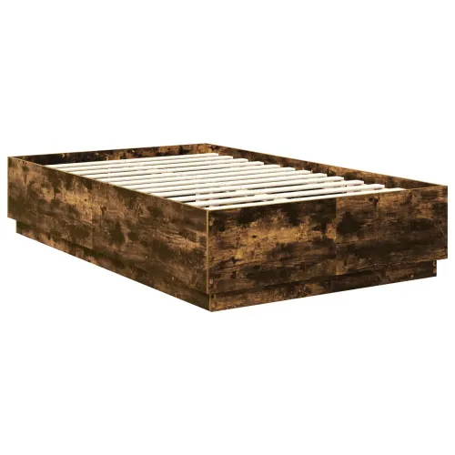 Okvir za krevet s LED trakama Dimljeni hrast 120 x 200 cm - Dimljeni hrast 120 x 200 cm Cijena
