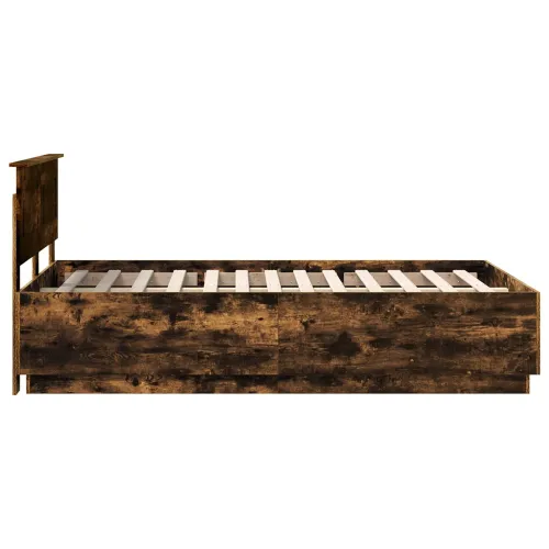 Okvir za krevet s LED trakama Dimljeni hrast 120 x 200 cm - Dimljeni hrast 120 x 200 cm Cijena