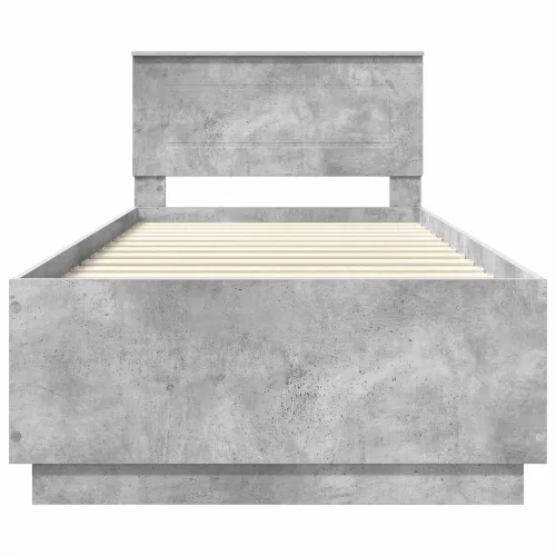 Okvir za krevet s LED trakama Betonski sivi 100 x 200 cm - Beton siva 100 x 200 cm Cijena