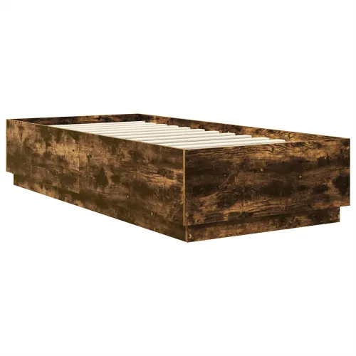 Okvir za krevet s LED trakama Dimljeni hrast 90 x 190 cm - Dimljeni hrast 90 x 190 cm Cijena