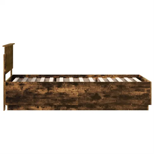 Okvir za krevet s LED trakama Dimljeni hrast 90 x 190 cm - Dimljeni hrast 90 x 190 cm Cijena