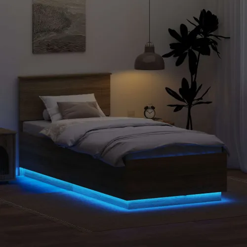 Okvir za krevet s LED trakama Sonoma hrast 70 x 190 cm - sonoma hrast 75 x 190 cm Cijena