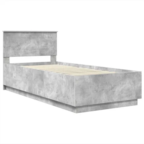 Okvir za krevet s LED trakama Betonski sivi 70 x 190 cm - Beton siva 75 x 190 cm Cijena