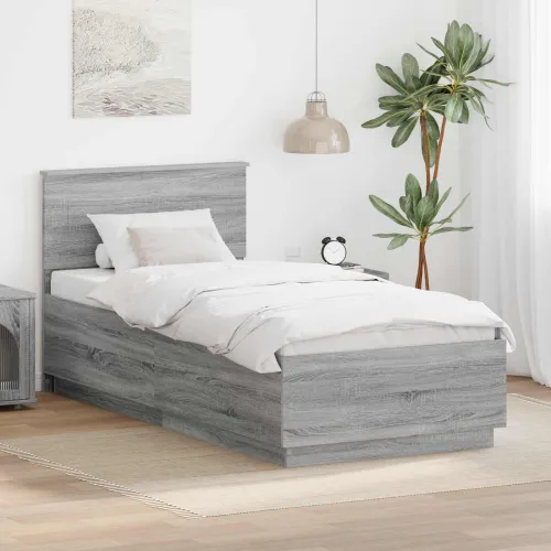 Okvir za krevet Siva Sonoma 70 x 190 cm Konstruirano drvo - Sivi hrast sonoma 75 x 190 cm Cijena