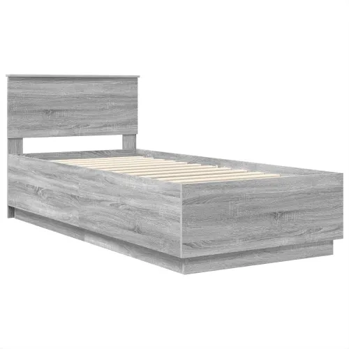 Okvir za krevet Siva Sonoma 70 x 190 cm Konstruirano drvo - Sivi hrast sonoma 75 x 190 cm Cijena