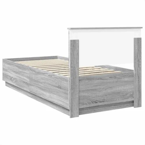 Okvir za krevet Siva Sonoma 70 x 190 cm Konstruirano drvo - Sivi hrast sonoma 75 x 190 cm Cijena
