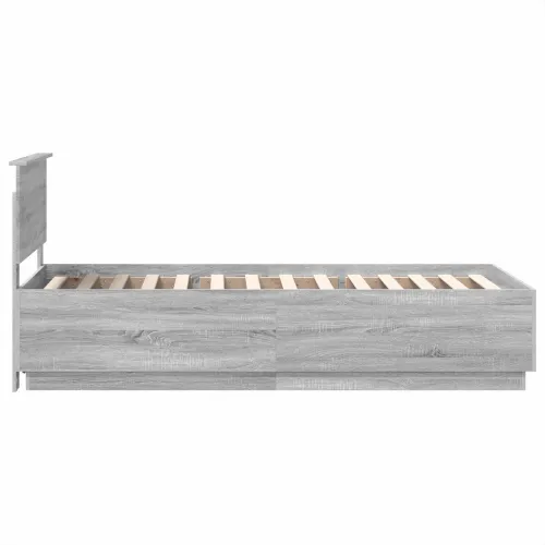Okvir za krevet Siva Sonoma 70 x 190 cm Konstruirano drvo - Sivi hrast sonoma 75 x 190 cm Cijena
