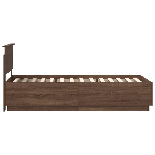 Okvir za krevet Smeđi hrast 70 x 190 cm Konstruirano drvo - Smeđi hrast 75 x 190 cm Cijena