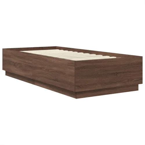Okvir za krevet Smeđi hrast 70 x 190 cm Konstruirano drvo - Smeđi hrast 75 x 190 cm Cijena