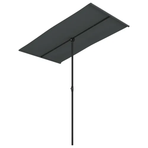 Vrtni suncobran s aluminijskim stupom 180 x 110 cm antracit - Antracit 180 x 110 cm Cijena
