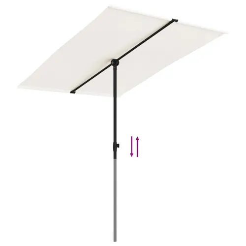 Vrtni suncobran s aluminijskim stupom 2 x 1,5 m pješčano bijeli - Pijesak bijela 200 x 150 cm 1 Pijesak bijela Cijena