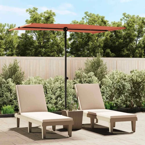 Vrtni suncobran s aluminijskim stupom 2 x 1,5 m terakota - Terakota 200 x 150 cm Cijena