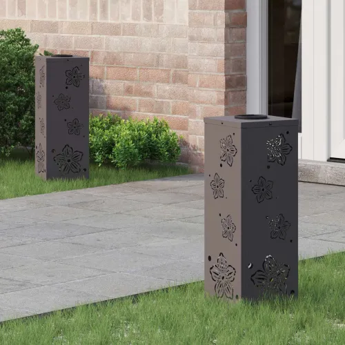 Solarna LED svjetlost za stazu 2 kom. Topla bijela - 18 x 18 x 50 cm Crna Cvijet s pet latica Cijena