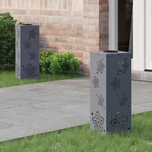 Solarna LED svjetlost za stazu 2 kom. Topla bijela - 18 x 18 x 50 cm Antracit Cvijet s pet latica Cijena
