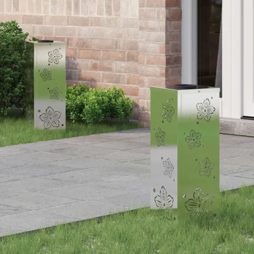 Solarna LED svjetlost za stazu 2 kom. Topla bijela - 18 x 18 x 50 cm Nehrđajući čelik Cvijet s pet latica Cijena