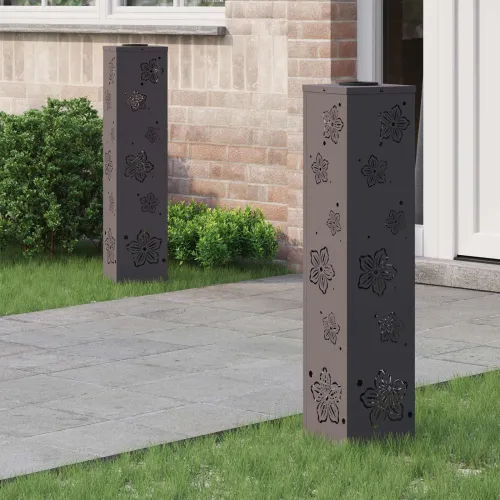 Solarna LED svjetlost za stazu 2 kom. Topla bijela - 18 x 18 x 80 cm Crna Cvijet s pet latica Cijena