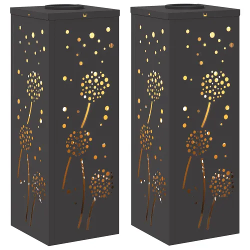 Solarna LED svjetlost za stazu 2 kom. Topla bijela - 18 x 18 x 50 cm Crna Uzorak maslačka Cijena