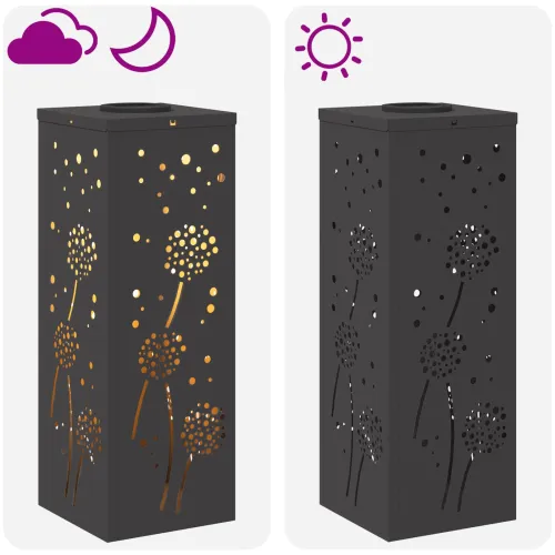 Solarna LED svjetlost za stazu 2 kom. Topla bijela - 18 x 18 x 50 cm Crna Uzorak maslačka Cijena