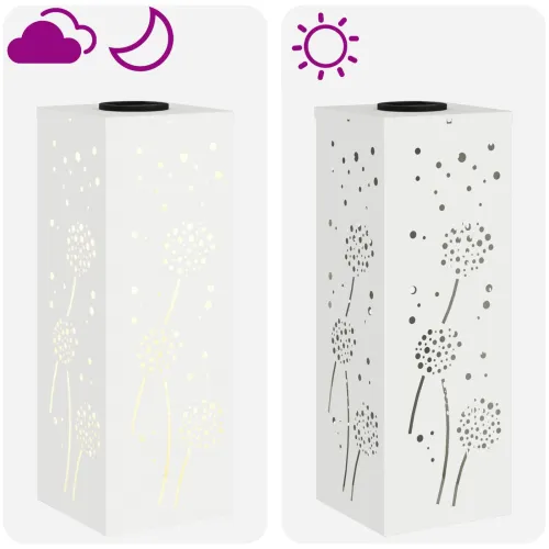 Solarna LED svjetlost za stazu 2 kom. Topla bijela - 18 x 18 x 50 cm Bijeli Uzorak maslačka Cijena
