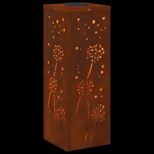 Solarna LED svjetlost za stazu 2 kom. Topla bijela - 18 x 18 x 50 cm Otporni čelik Uzorak maslačka Cijena