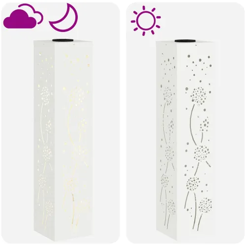 Solarna LED svjetlost za stazu 2 kom. Topla bijela - 18 x 18 x 80 cm Bijeli Uzorak maslačka Cijena